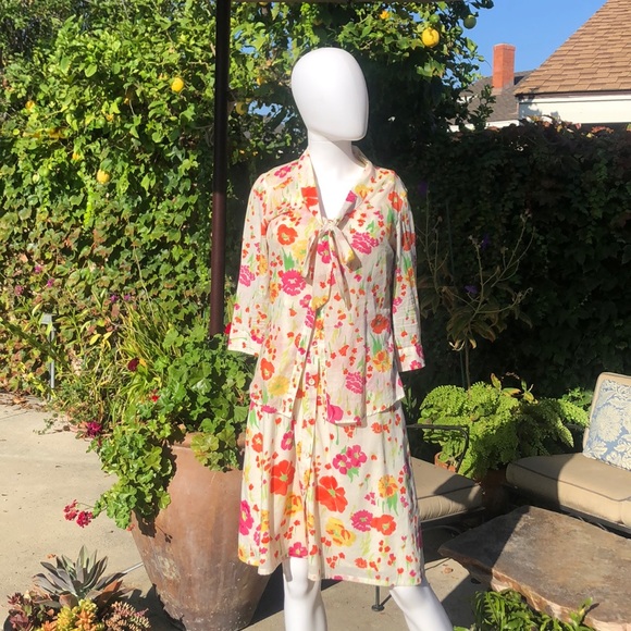 Merona White Floral Dress with Jacket Sz2 - Picture 2 of 8